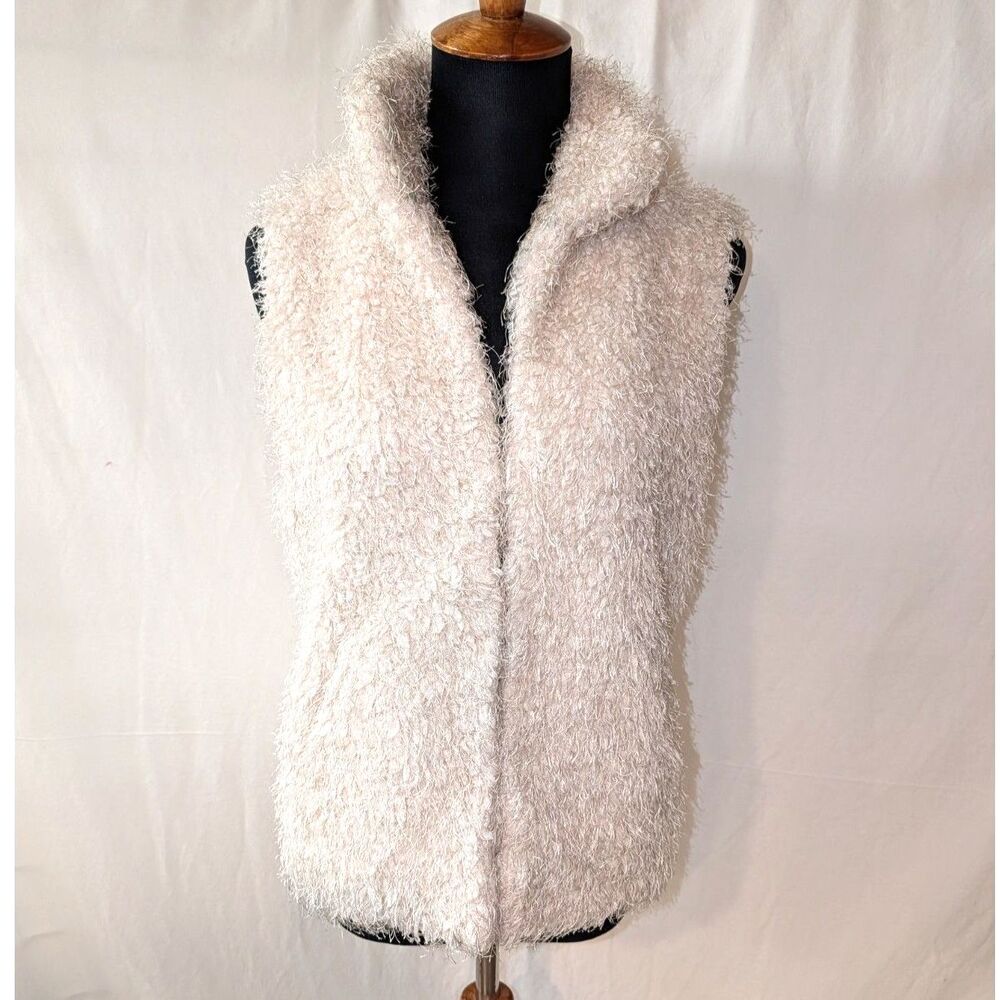 Betsey Johnson Fuzzy Faux Fur Vest, size S